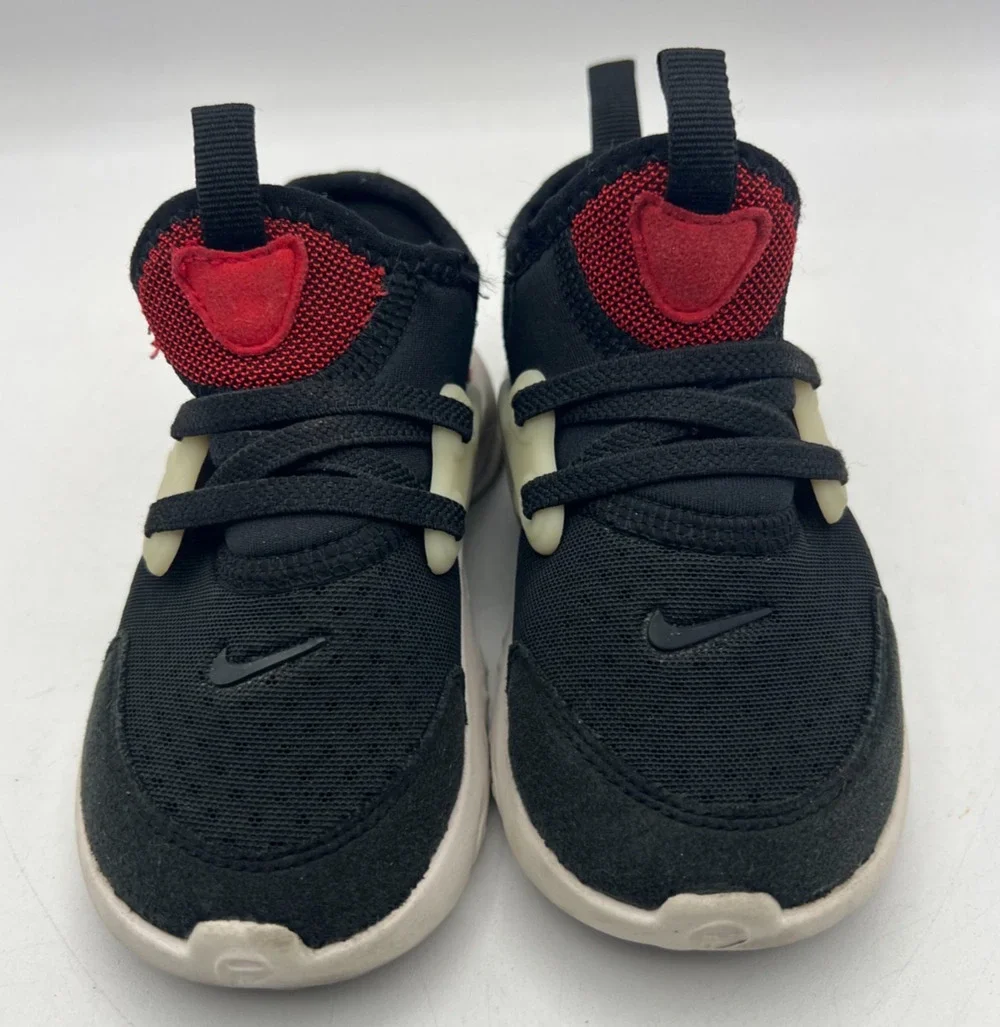 Nike React Presto Toddler Shoes 7C Black Red White Kids Slip On Sneakers BQ4004